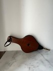 Vintage antique Chimney Fireplace Bellows Wood  Leather And Brass 14 1 2  Long  