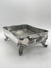 Victorian Silverplate Chafing Dish With Hot Water Reservoir Footed Floral Design