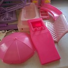 Large Lot Vintage Barbie Play Sets Parts Furniture Kitchen Patio 
