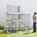 79  Large Catio  Galvanized Steel Outdoor Cat Enclosure With Canopy