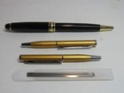 Set Of 2 Super Mini Brushed Gold Metal Ballpoint Pen 2 Extra  Refills