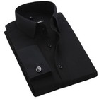 Men s Formal Office Dress Shirts French Cuff Long Sleeves Free Cufflinks Shirts