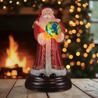 Old World Christmas Blown Glass Tabletop Lamp  World Peace Santa Light