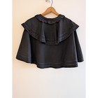 Antique Civil War Era Black Wool Capelet Victorian Couched Trim Mourning Cape