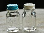 Vintage Miniature Ball Mason Jar Salt And Pepper Shakers