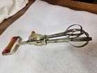 Vintage  another Androck Product  Red Wooden Handle Hand Beater Mixer Usa