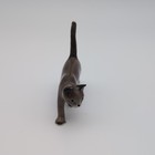Hagen Renaker Porcelain Cat Figurine Walking With Tail Up  Gray 2 25 