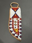Native American Sioux Style Indian Beaded Knife Cover Leather Knife Sheath