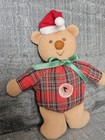Vintage Russ Bear Plaid Shirt Red Plush Stuffed Animal Christmas 6  Lovey 250a