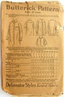 Ladies Sack Nightgown Nightshirt Rare Butterick 1824 Vtg 1900 s Sewing Pattern
