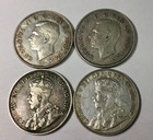 1929 1934 1946   1947 Maple Leaf Canada 50 Cents Group Of 4 Collector Coins Nice