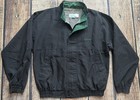 Vintage John Deere Full Zip Tractor Graphic Jacket Black Usa Made Mens Large Euc