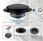 Tap  n Ba  era Negro Pop-up Tip-toe  Universal  F  cil Instalaci  n Y Reemplazo