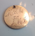 Antique Victorian Silver Love Token 1889 Seated Liberty Dime Initials Mbm To Amb