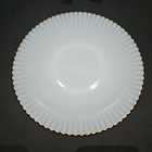 Pair Of Vintage Macbeth-evans Petalware Opalescent Gold Rim 10 75    Dinner Plates