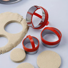 3pcs Circular Cookie Cutter Stainless Steel Pastry Cutter Cookie Mold  Baking To