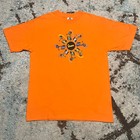 Vintage Vespa Scooter Shirt Size Medium Orange 90s Y2k