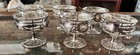 Sterling Silver Overlay Lattice Compote Bowls Set Of 6