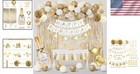 Luxurious 98-piece Gold And White Birthday Decorations - Parties And Milestones
