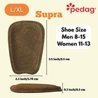 Pedag Supra   German Handmade Shoe Tongue Pads   Soft Large x-large  Brown 