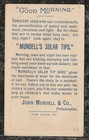 Victorian Trade Card Solar Tip   Pansy Shoe John Mundell Girl In Nightie 6 X 3 5