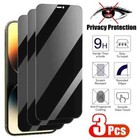 3x For Iphone 17 16 15 14 13 12 11 Pro Privacy Tempered Glass Screen Protector