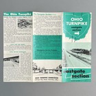 Vtg 1954 Ohio Turnpike Map Brochure Eastgate Section Historical Road Toll Chart