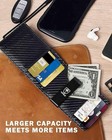 Men s Slim Popup Bifold Carbon Fiber Wallet  Rfid Blocking  Money Clip  Men Gift