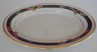 4 Sterling China Black Peach Gold Oriental 9 3 4  Oval Plates Platters Euc 