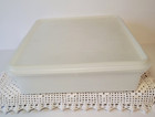Vintage Tupperware Snack-stor Keeper Container Sheer 9  X 9  Sq  With Lid  514