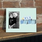 It s A Boy Baby Blocks Decorative Picture Frame - Holds 4x6 Photo