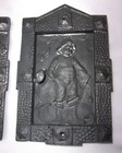 Authentic Speakeasy Door Insert W child  Hammered Metal  Very Cool 