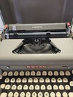 Vintage 1950s Royal Quiet Deluxe Typewriter - Gray  Cream Keys  Excellent   