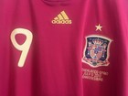 Spain Jersey 2010 World Cup Long Sleeves Home Shirt No 9 Torres Size M