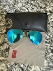 Vintage- Ray-ban Gold Frame Sunglasses With Blue-green Mirrored Lenses
