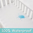 Waterproof Fitted Crib Mattress Protector 52  X 28  - Quilted  Noiseless  Ult   