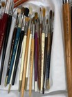  40  Artist Brush Lot  Vintage  Grumbacher Etc Brushes Lot  15