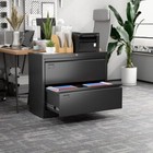 2 Drawer Wide Lateral File Cabinet metal Filing Cabinet With Lock