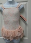 Tank Dance Dress Peach 2193 Lace Spandex Skirted Leotard Girls Sizes Lined
