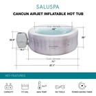 Bestway Saluspa Cancun Airjet Inflatable Hot Tub With 120 Soothing Jets  Gray