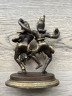 Bronze Dancing Shiva Parvati Statue Lotus Hindu India