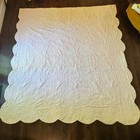 Vtg Quilt Wedding Ring King Size 108 X 101 Wedding Ring Floral Cottage Farmhouse