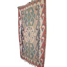 Vintage Handmade Wool Rug - 3x5 Ft   Turkish Flatweave Boho Kilim For Area