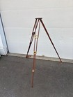 Antique Folmer   Schwing Mahogany Surveyor   s Tripod     Brass Hardware - Ny