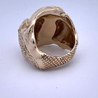 Large Mabe Black Pearl Solid 14k Yellow Gold Mermaid Custom Ocean Sea Ring Sz 9
