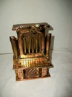 Vintage Ktc Cut Copper Music Box Pump Pipe Organ Amazing Grace Mid Century