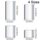 4 Pcs Acrylic Cylinder Risers Display Stand  Clear Polished Round Display Blo