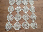 Large 100  Handmade Tatted Lace Ecru Doily Approx  16  X 44 