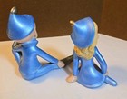 Vintage Ceramic Pixie Elves Boy   Girl 1981