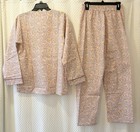 Vtg Mckenzie Imperial Tunic Pajama Set Pink Deer Print Broadcloth Men Small